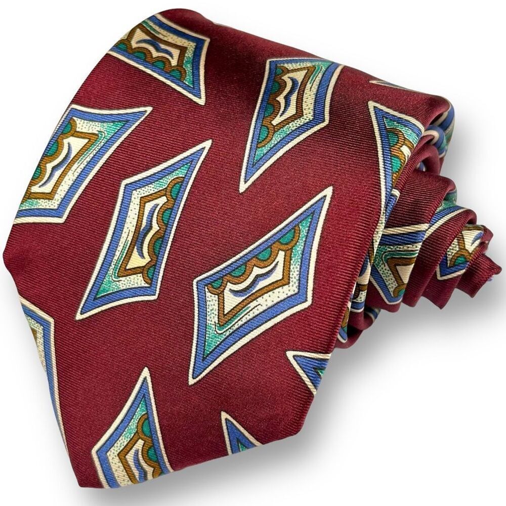 SWING Vintage Men’s Abstract Tie, 100% Silk, Made in USA